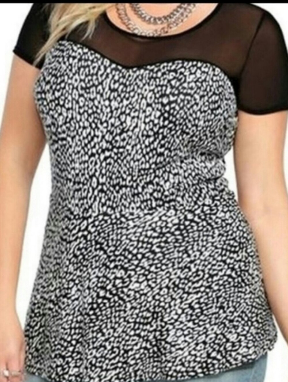 Torrid Black White Peplum Blouse Size 2